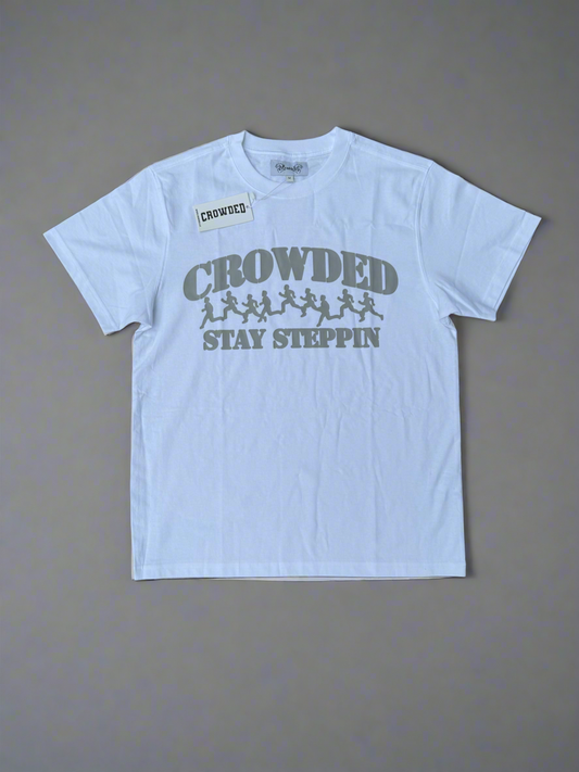 STAY STEPPIN TEE "CEMENT"