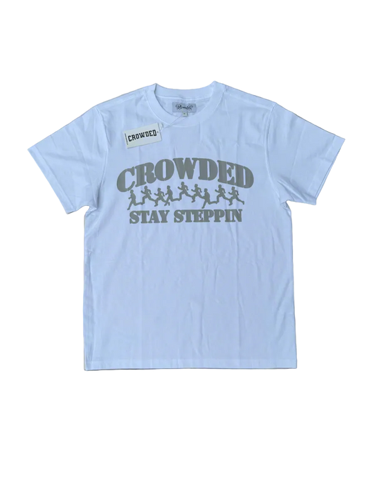 STAY STEPPIN TEE "CEMENT"