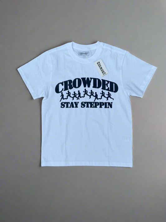 STAY STEPPIN TEE "NAVY"